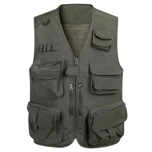 Chaleco de algodón para hombre ideal para pescar y pasear por la naturaleza con comodidad