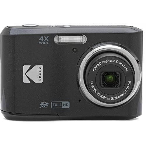 KODAK PIXPRO Friendly Zoom FZ45-BK 16MP Digital Camera with 4X Optical Zoom 27mm Wide Angle and 2.7″ LCD Screen (Black)