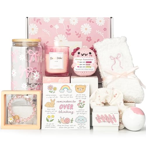 MHSMHL Gifts for Teen Girls, Teen Girl Gifts Trendy Stuff, Easter Basket Stuffers For Teens Tween Girls, Teenage, Daughter, Sister, Best Friend Birthday Basket for Women Sweet 16th 18th 21st Box Set