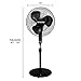 Hurricane Supreme Oscillating Pedestal Stand Fan with 3 Quiet Speeds, Black, 16
