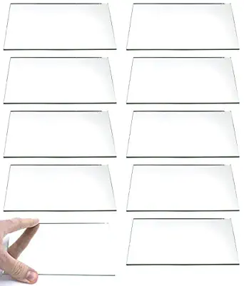 EISCO 10 Pack Rectangular Plano Glass Mirror, 6