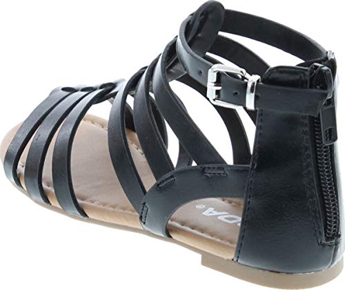 Sod Dixon 2A Little Girls Strappy Peep Toe Gladiator Sandals3