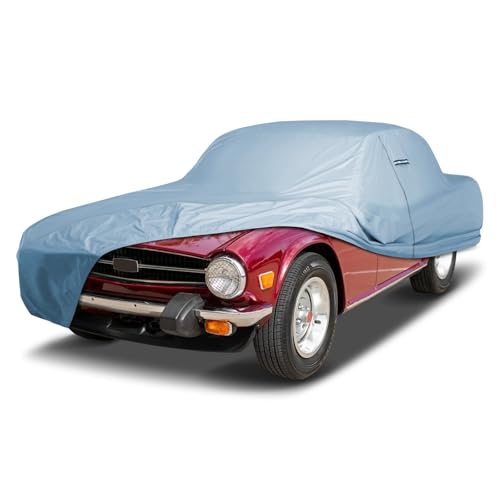 Image of iCarCover Premium Car Cover for 1968-1981 Triumph TR6, TR7 Heavy Duty Waterproof All-Weather Automobiles Custom Fit Indoor Outdoor UV Snow Protection Covers with Straps and Bag