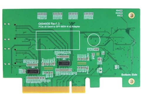 Micro SATA Cables PCIe x8 GEN4 con ReDriver a SlimSAS 4i SFF-8654 miniatura 5