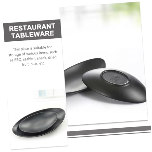 Set de 2 Platos de Sushi de Melamina Negra miniatura 3