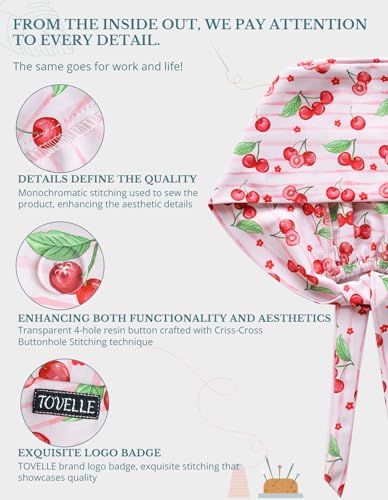 Image of Scrub Caps for Women with Buttons, Classic Surgical Caps