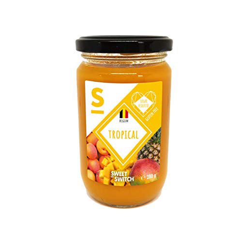 SWEET-SWITCH® 6 x 280 g - Tropische Vruchten Confituur - Jam - Mango - Perzik - Ananas - Suikerarm - Dieet - Glutenvrij… - Image 3