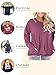 ROSRISS Womens Plus Size Long Sleeve Pullover Casual Pockets Blouses Wine Red 22W
