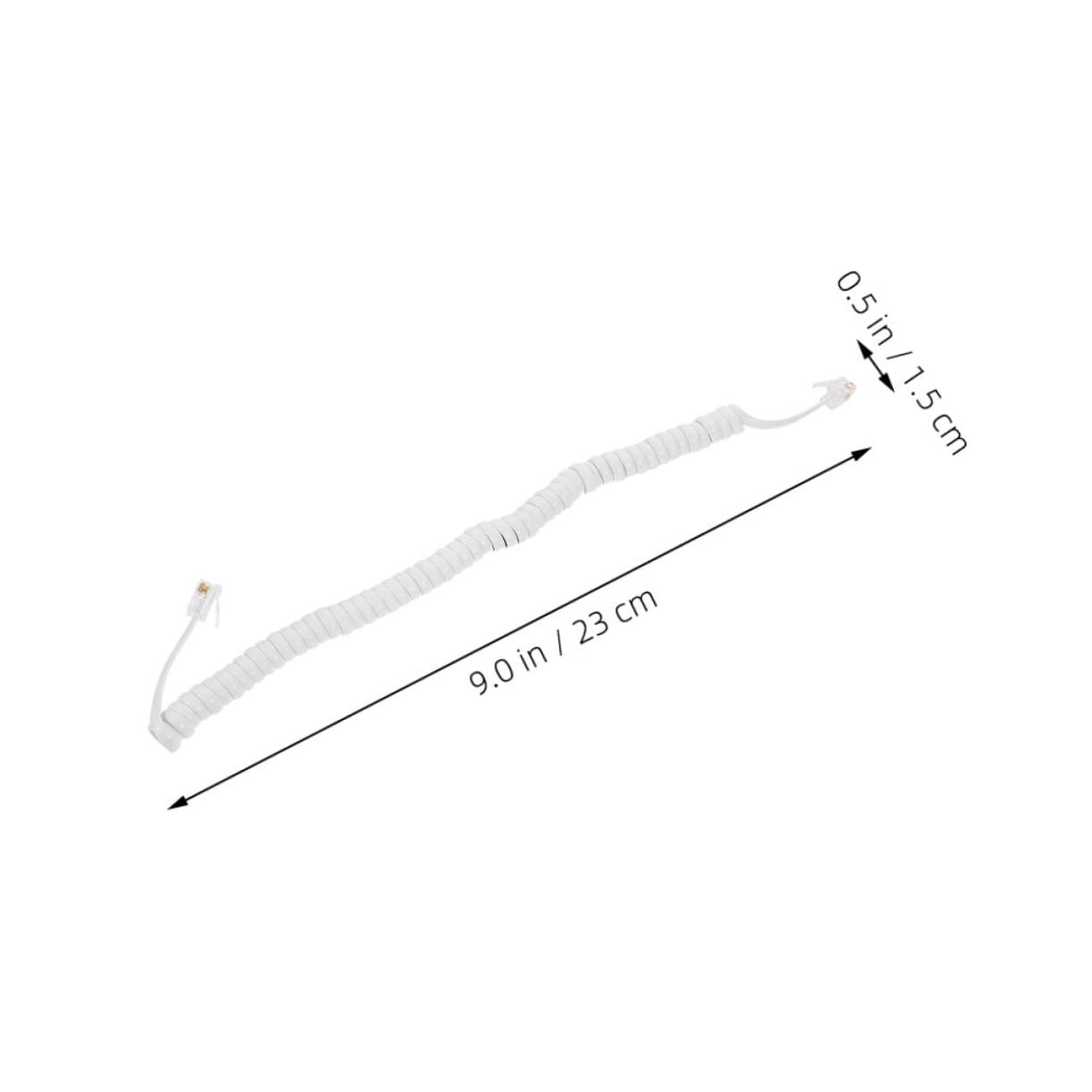 Sewroro 3pcs Curly Phone Cord for Landline Receiver Durable Coil Cable Spring Wire Easy Installation for Telephones Tangle Design