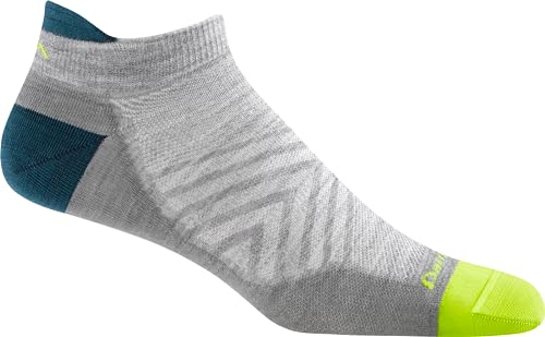 Darn Tough Men's Run No Show Tab Ultra-Lightweight Running Sock (Style 1033) - Gray, Medium