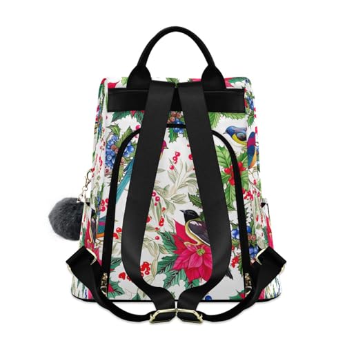 Mochila de viaje espaciosa con diseño de acebo para mujer 2