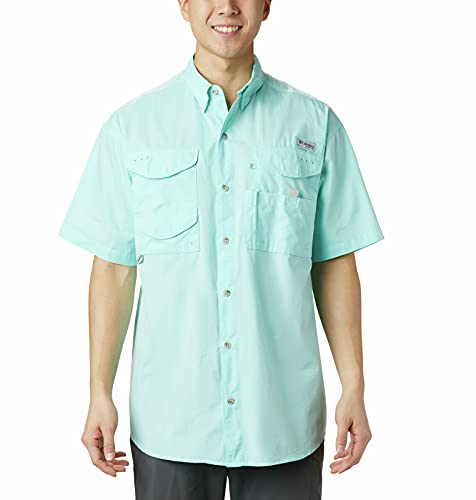 Columbia Men's Bonehead Short Sleeve Shirt,GULF STREAM,Medium