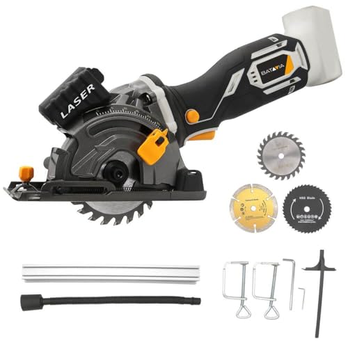 Batavia Akku Mini Tauchsäge - Ø 89mm Sägeblatt 18V Li-Ion Power inkl. 5 0Ah Akku & 2 4Ah Ladegerät - Präzise Schnitte in Holz Metall & Fliesen - Ergonomisches Design für anspruchsvolle Heimwerker.
