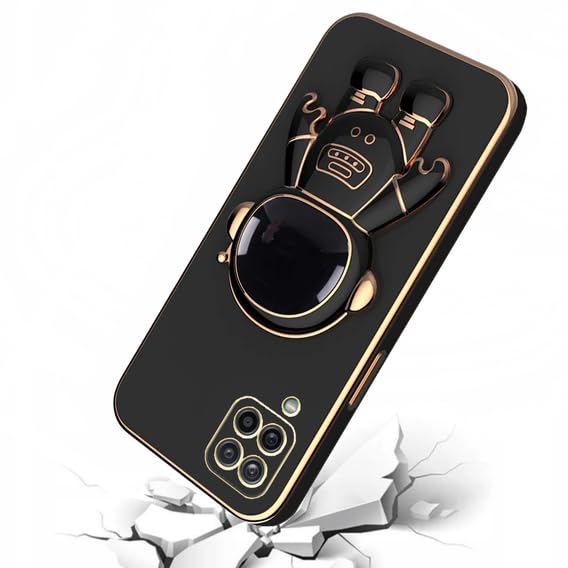 Image of for Samsung Galaxy M33 5G Case Cute 3D Astronaut Stand Design Camera Protection Shockproof Soft Back Cover (for Samsung Galaxy M33 5G, Black)