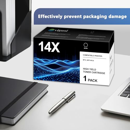 14X Black High Yield Toner Cartridge Compatible 14X CF214X Toner Replacement for HP 14X Toner Cartridge with Enterprise 700 M712n M712xh MFP M725 M725dn Printer, CF214X Toner [17,500 Pages] — view 5