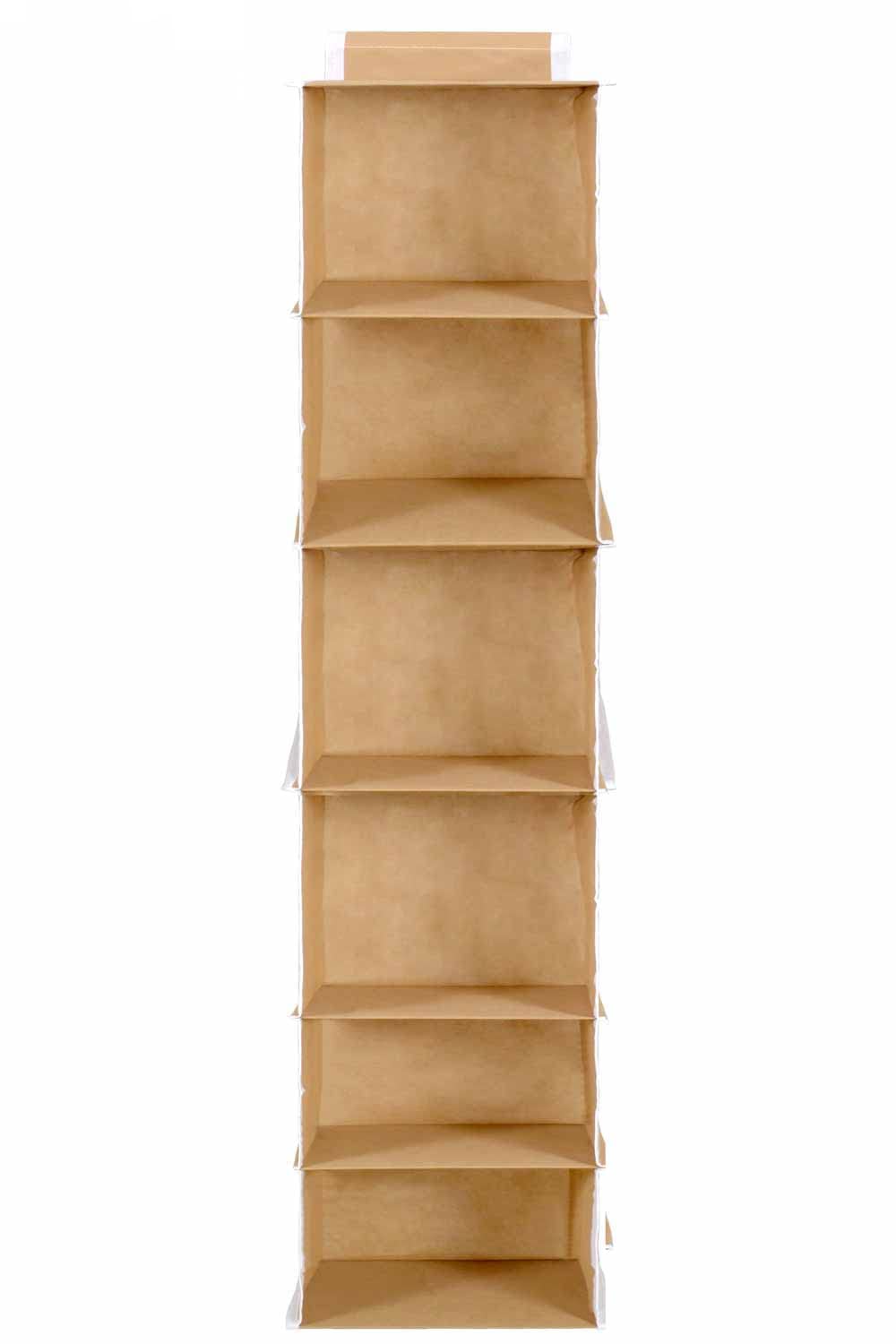 UNICRAFTS Hanging Organizer (Beige, Pack of 1 (6 Shelf))