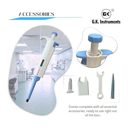 Image of GK Instruments 100-1000 L Scientific Variable Adjustable Micro Pipette | Precision Laboratory Pipette for Accurate Liquid Measurement | Adjustable Volume Pipette for Labs