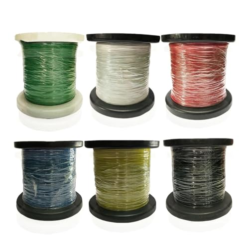 QAZMLP Equipos de comunicación UL10064 26AWG 30AWG 32AWG 34AWG Ultrafino Especial Fino Ok línea electrónica FEP PTFE Cable multihilo de Alta Temperatura Cables y alambres(Black,10M_30 AWG)