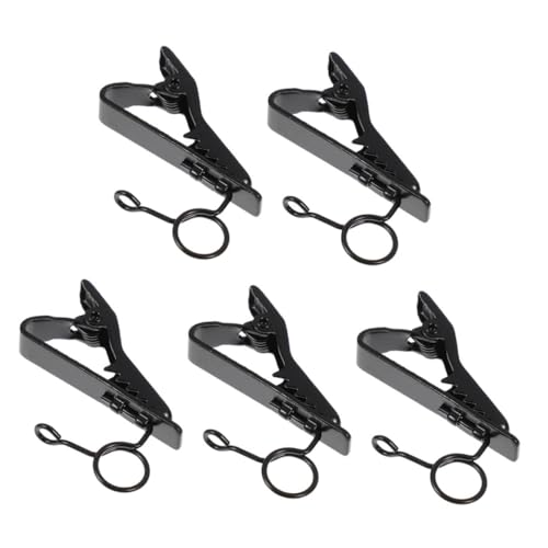 WHAMVOX 5Pcs Microphone Clip Durable Mic Hanger for Suit Collar Securely Holds Lapel Mics for Video Recording Live Streaming and Interviews Portable Microphone