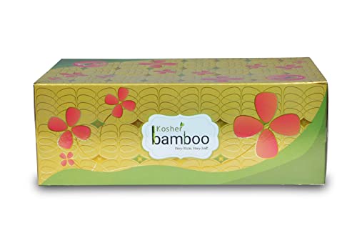 Image of Kosher Bamboo Facial Tissue Box - Pack of 4 - Made of Pure bamboo Pulp - 2 Ply - 100 pulls each (PinkGold)