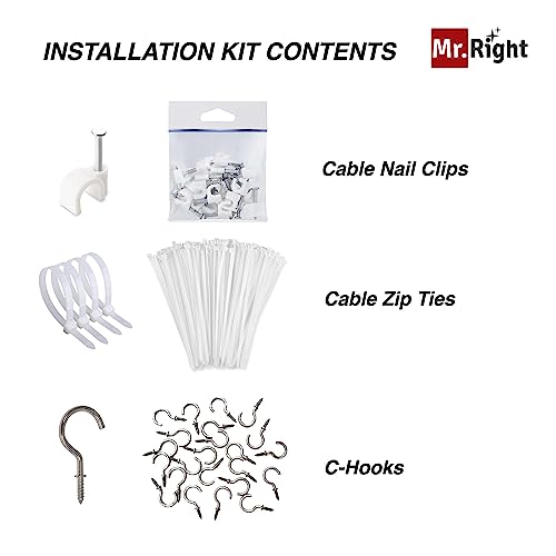 Mr. Right Pigeon Net for Balconies, Bird Control, Anti Bird and Monkey Heavy Duty HDPE Mesh Net for Balconies (5x11ft), Installation Kit Included