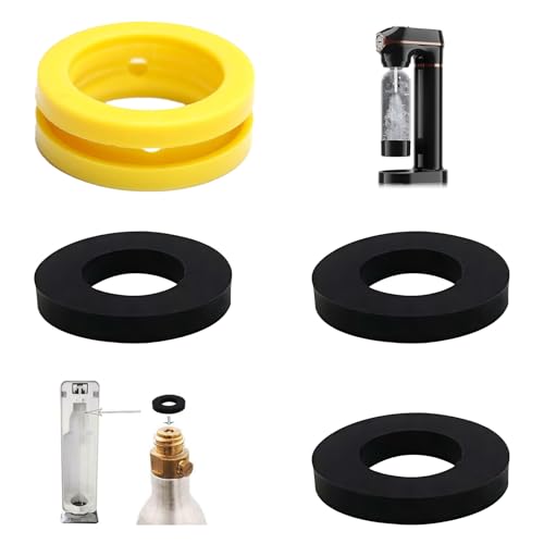 Ersatzteile für Sodastream Dichtung - Dichtungsring Ersatz für CO2-Zylinderabdichtung - Dichtungsringe für Cystal Sodaclub Wassermaxx MySodaPop - Ersatzdichtung für DUO ART Adapter Wassersprudler (4x)