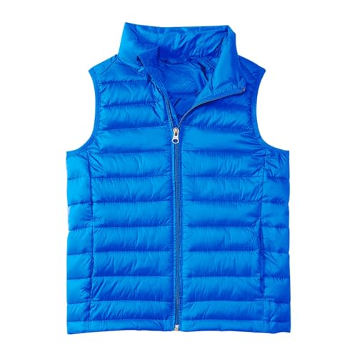 Boys Zip up down Vest High Neck Lightweight Sleeveless Puffer Jackets Quilted Soft Warm Winter Outwear for Kids
