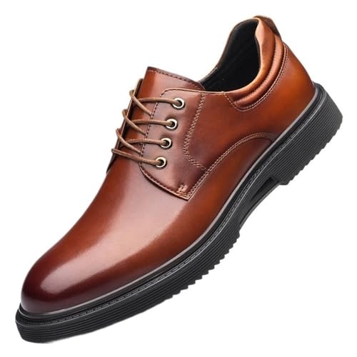 Men Lace Up Leather Oxford Dress Shoes Wingtip Breathable Comfortable Formal Wedding Office Business