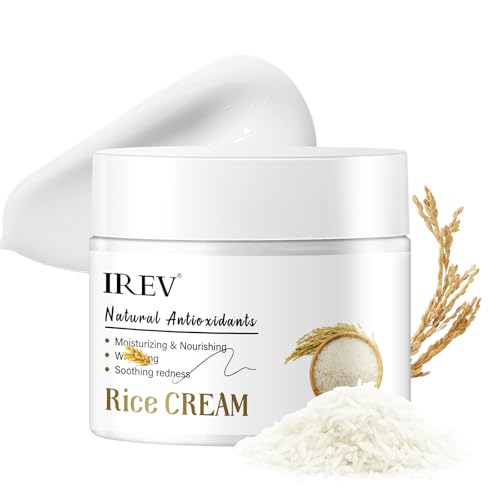 IREV Rice Moisturizing Cream, Hydrating Face Moisturizer For Dry, Combination Skin, Daily Face...