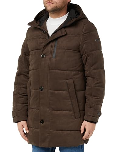 bugatti Parka Homme veste d'hiver longue et élégante en coupe ajustée pour la mi-saison