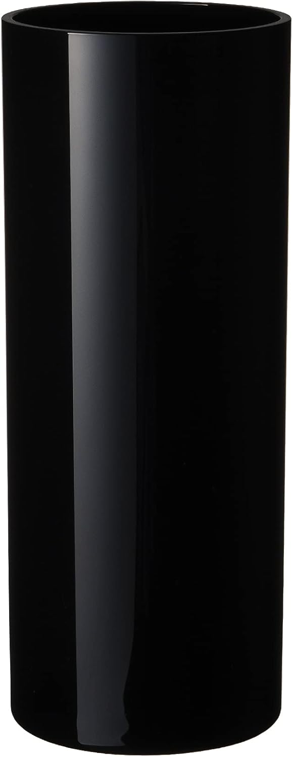 FOYER 2300036BK Unbreakable Vase, Flower Base, Polycarbonate, Stylish, Height 11.8 inches (30 cm), Width 4.7 inches (12 cm), Large