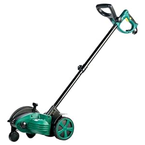 BRAST® Rasentrimmer Rasenkantenschneider | 1400Watt | doppelseitiges Flügelmesser | einstellbare Führungsschiene als Kantenschutz | Nylon-Unkrautbürste | robuste Teleskopstange | Sicherheitsschalter