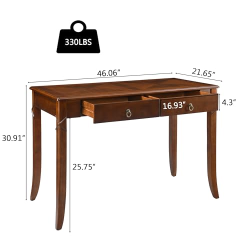 L shaped solid wood executive desk