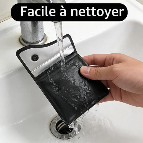 JDXun 4 Pièces Cendrier de Poche (Noir) – vue 4
