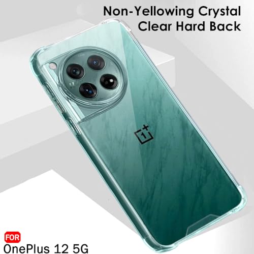 Image of TheGiftKart Crystal Clear Back Cover Case for OnePlus 12 5G | Shock Proof 360 Protection | Hard Clear Back Cover Case for OnePlus 12 5G (PC & TPU, Transparent Bumper)