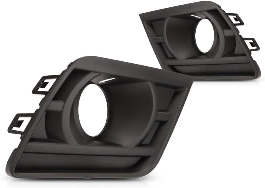 KarParts360 For Chevy Camaro Fog Light Cover 2014 2015 Driver and Passenger Side Pair/Set | Bezel | Textured Black | w/Tow Hooks | DOT/SAE Compliance | GM1038174, GM1039174 | 22829542, 22829543
