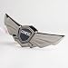 Hyundai Genesis Hood Wing Emblem Black Chrome, Large Size 7.25" *GENUINE OEM*