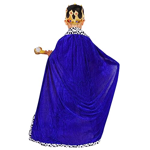 Disfraz completo de capa y corona de rey para cosplay miniatura 7