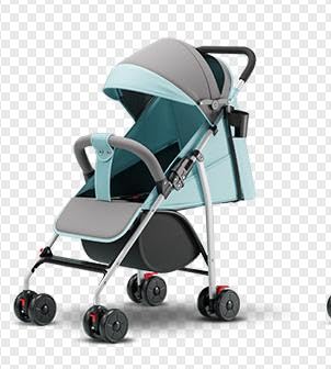 OHMG Cochecito 2 en 1 con neumáticos de goma, 22 kg, bañera con botones de memoria, asiento con función reclinable, altura regulable, asa telescópica, cochecito pequeño plegable, cinturón de 5 puntos