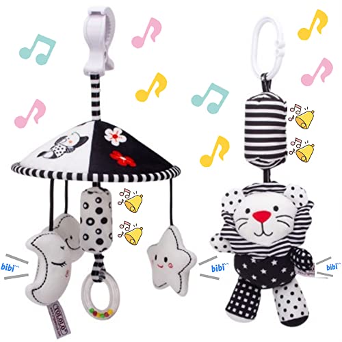 Smiim ベビーカー メリー ベッド メリー チャイルドシート 車 おもちゃ がらがら ガラガラ ラトル あかちゃん 赤ちゃん 玩具 出産祝い 誕生日 プレゼント 0歳 1歳 2歳 (メリー+ライオン)