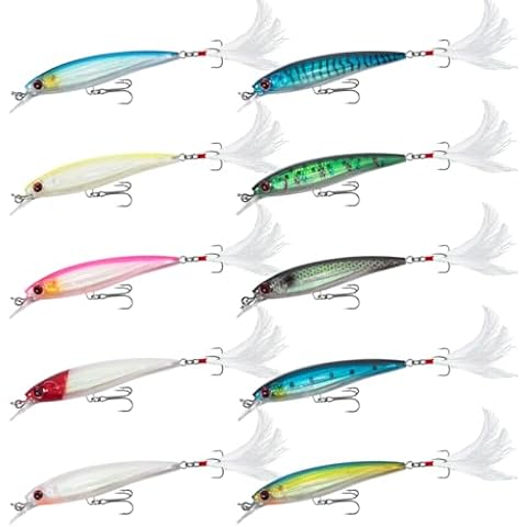 Alwonder 10pcs Topwater Lure Set for Fishing Cover