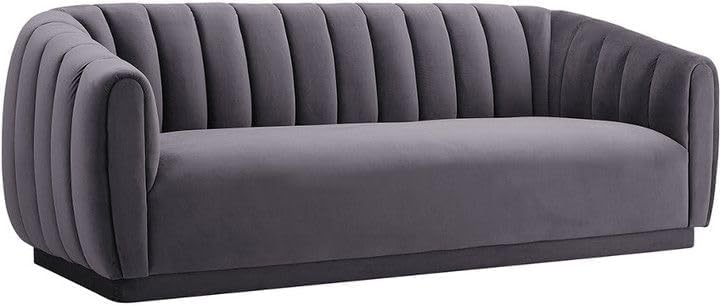 Image of Stylish & Modern Heavy Duty & Luxurious Traditional 3 Seater Sofa Chesterfield Sofa Arm Sofa Three Seater Sofa for Living Room Guest Room Hotels & Office. (Grey).