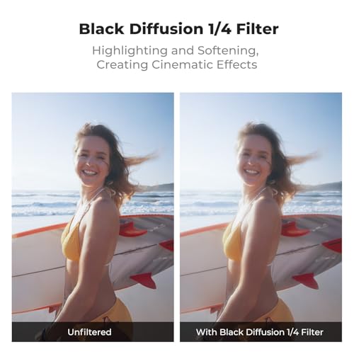 Image of K&F Concept Effect & ND & CPL Filter Set Compatible with DJI Osmo Action 6, 3 Pack CPL Black Diffusion 1 /4 ND4-32 Filters Accessories, HD Optical Glass /Multi-Coated