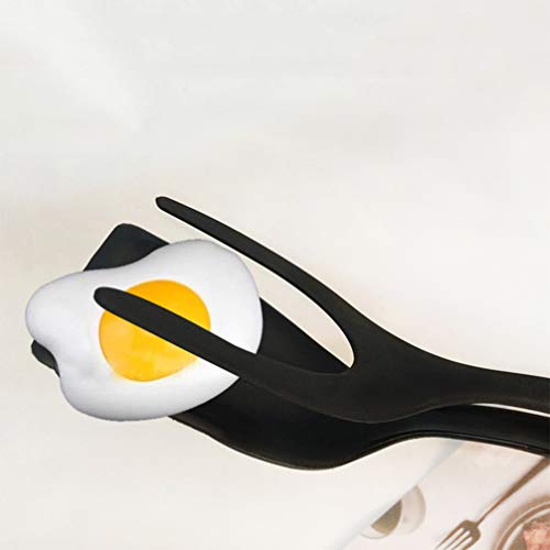 Cabilock 2 In 1 Spatula Tongs Heat Resistant Grip And Flip Spatula Non- Stick Fried Egg Turners For Egg Steak Frying Turning Grilling Kitchen Cooking Tool #TOP1
