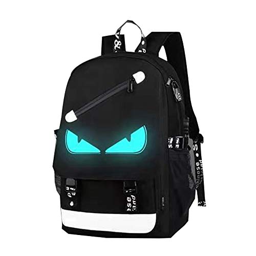 School Bags,Anime Luminous Backpack USB chargeing Port Laptop Bag Handbag