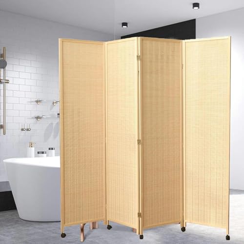 Séparateur de pièce portable et écran de séparation mural pliable sur pied - 8
