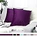 Lewondr Fodera Copertura Cuscino 2 Set Copri Cuscino 50x50cm con Chiusura a Cerniera Nascosta, Materiale 100% Fibra Poliestere, Federa per Decorazione Divano, Arredamento Casa - Viola Scuro