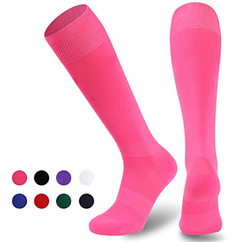 Womens Football Socks, Ristake Compression Socks for Soccer Cycling Hiking Running, Boys Girls