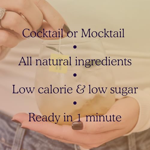 Image of SAYSO Skinny Spicy Margarita & Skinny Cardamom Paloma Cocktail Tea Bags - Instant Cocktail or Mocktail Mixers - No Hot Water - Professionally Crafted - Home Bar - Organic Ingredients, 16-Pack