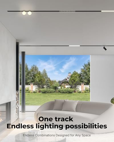 Image of SCON 14W Adjustable CCT Linear LED Light Lamp Head, 24V Magnetic Track Head, 3000K-6000K for Recessed /Ceiling Track Lighting Systems, Track Lighting Fixture for Kitchen Living Room Office